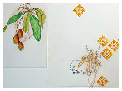 lisa solomon art - Pigmentary Portrait - Indian Yellow