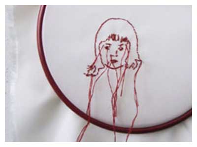 lisa solomon art - thread self portrait