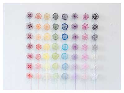 lisa solomon art - doily installation - chroma doilies