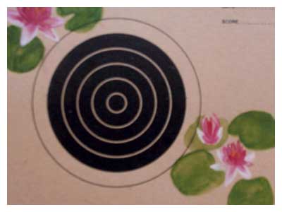 lisa solomon art - rifle target - coagulant target - water lotus