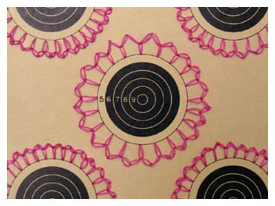 lisa solomon art - rifle target - cozied - russian chain stitch