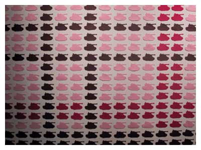lisa solomon art - synchronized tanks pink and brown plaid - EMERGE, SF